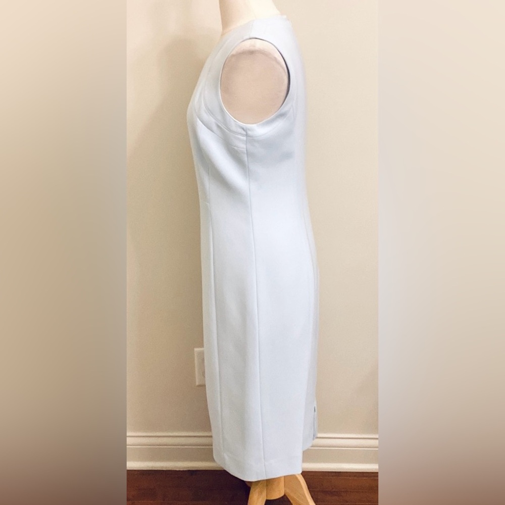 Per Se Light Blue 100% Silk SZ 10 Old Money Quiet Luxury Effortlessly Chic Dress - Picture 5 of 12